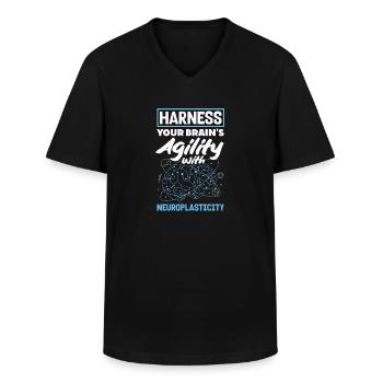 Unlock Your Brain's Potential Neuroplasticity - Männer-T-Shirt mit V-Ausschnitt - Schwarz - Vorne - AI Model Male 178 dark (178cm)