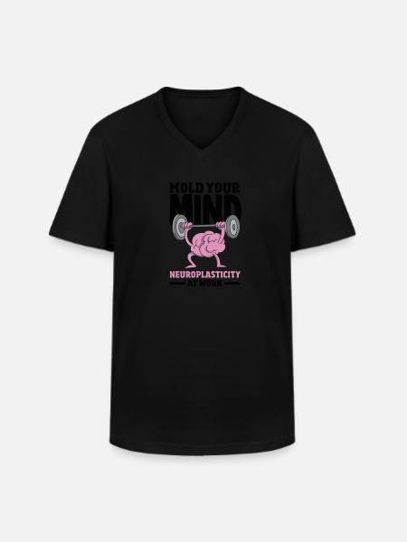 Unlock Your Brain's Potential Neuroplasticity - Men's V-Neck T-Shirt - black