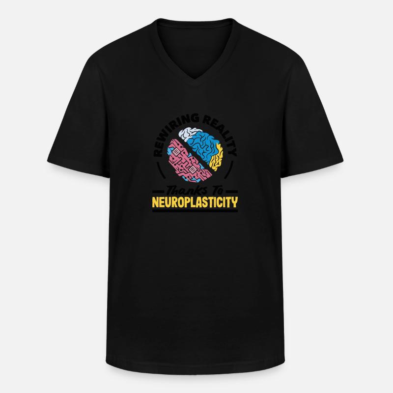 Unlock Your Brain's Potential Neuroplasticity - Männer-T-Shirt mit V-Ausschnitt - Schwarz
