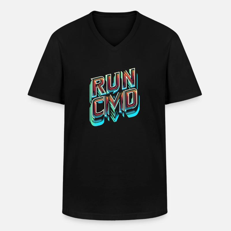 Run Cmd 39 - Men's V-Neck T-Shirt - black