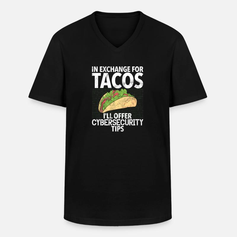 Cyber-sicherheits-hacker-hacking - Männer-T-Shirt mit V-Ausschnitt - Schwarz