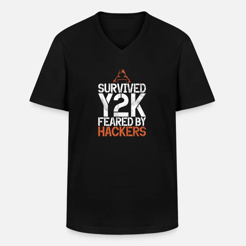 Cyber-sicherheits-hacker-hacking - Männer-T-Shirt mit V-Ausschnitt - Schwarz