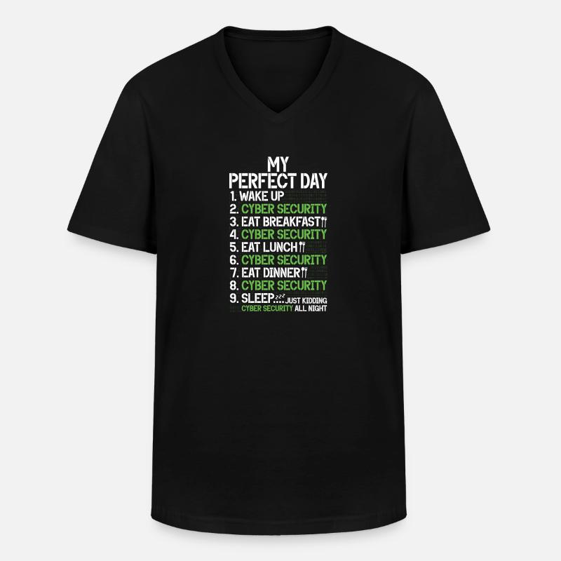 Cyber-sicherheits-hacker-hacking - Männer-T-Shirt mit V-Ausschnitt - Schwarz