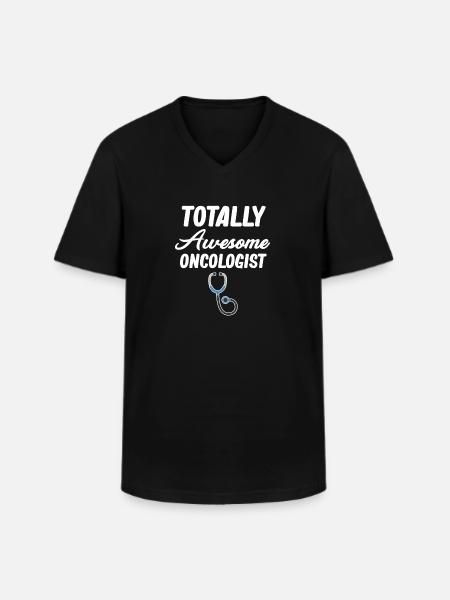 Absolutely genius oncologist chemotherapy - Men's V-Neck T-Shirt - black