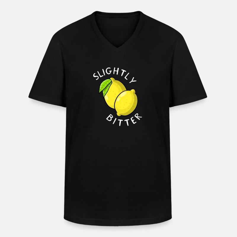 Leicht bitter - Männer-T-Shirt mit V-Ausschnitt - Schwarz