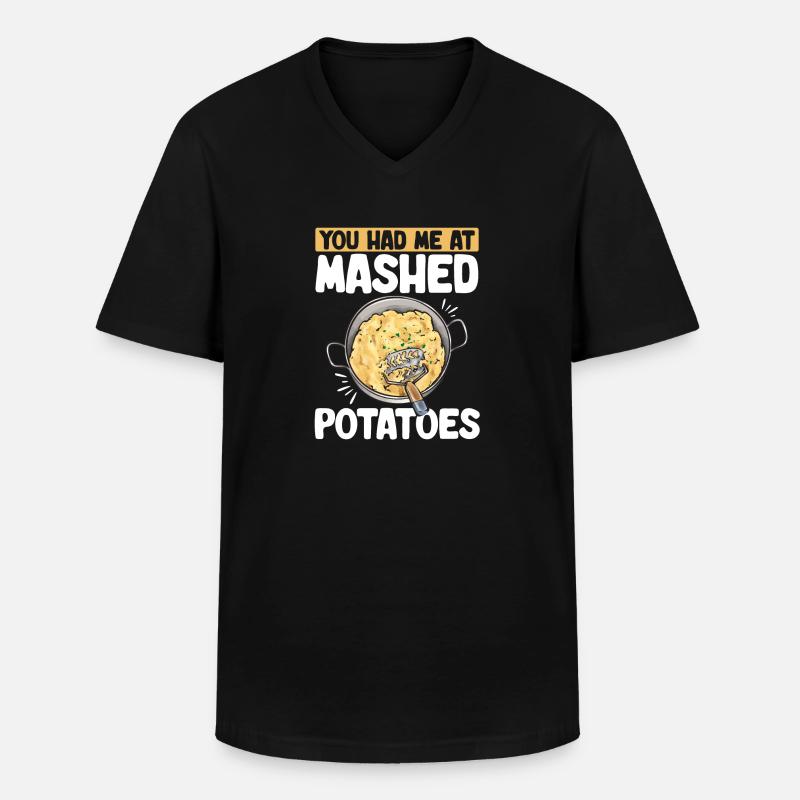 Mashed potatoes Mashed potatoes - Men's V-Neck T-Shirt - black
