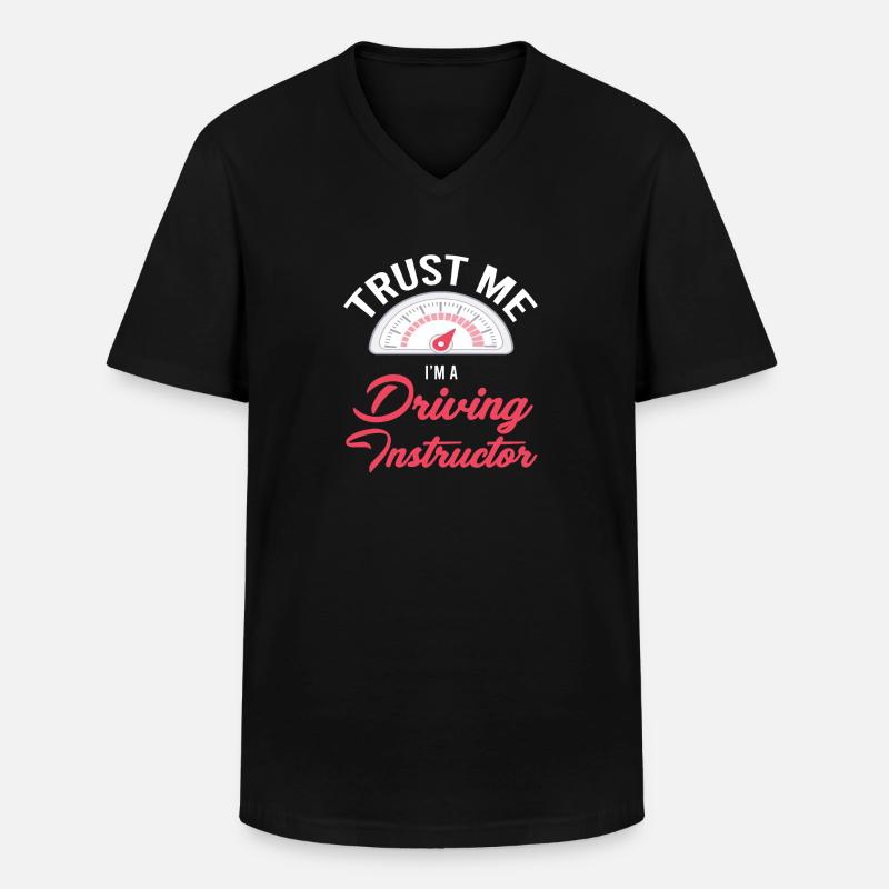 Vertrau Mir, Ich Bin Fahrlehrer, - Männer-T-Shirt mit V-Ausschnitt - Schwarz