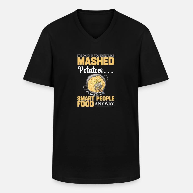 Mashed potatoes Mashed potatoes - Men's V-Neck T-Shirt - black