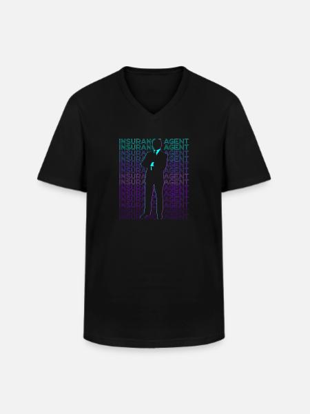 Insurance Agent Insurance Broker Retro - Men's V-Neck T-Shirt - black