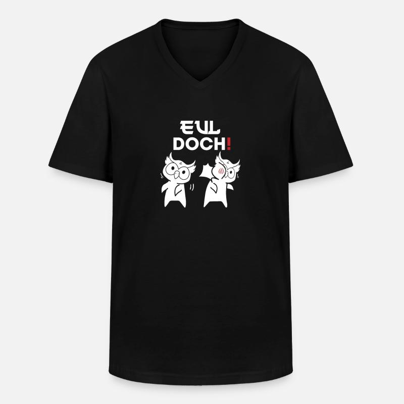 Eul Doch - Männer-T-Shirt mit V-Ausschnitt - Schwarz