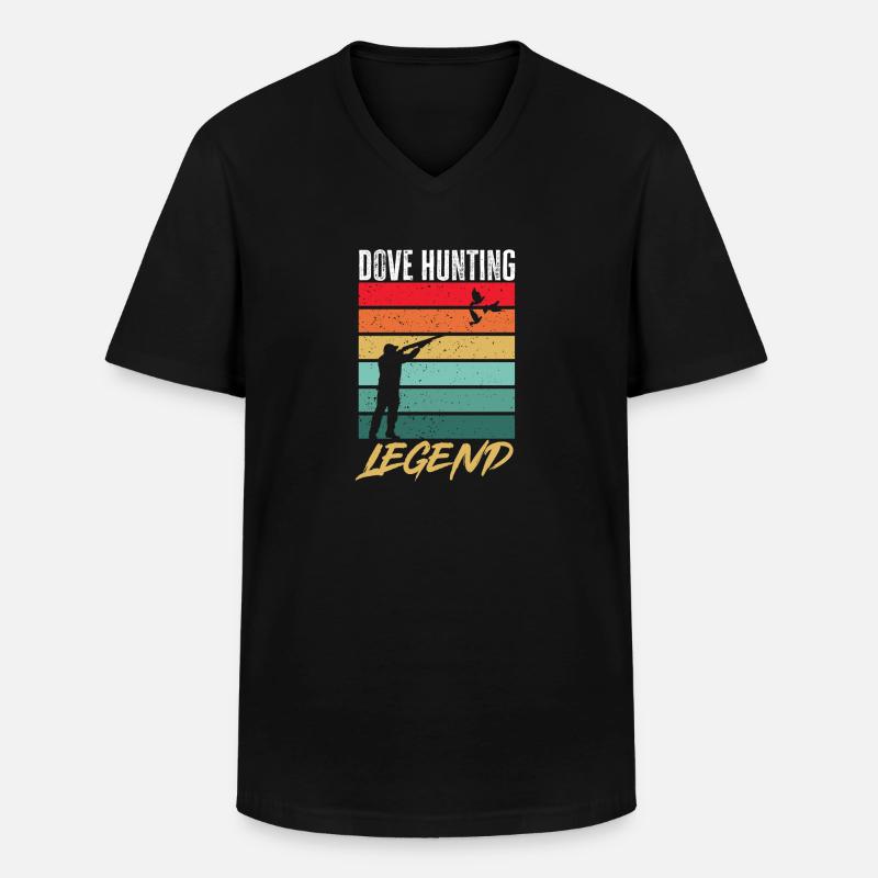 Taubenjäger Taubenjagd Tauben - Männer-T-Shirt mit V-Ausschnitt - Schwarz