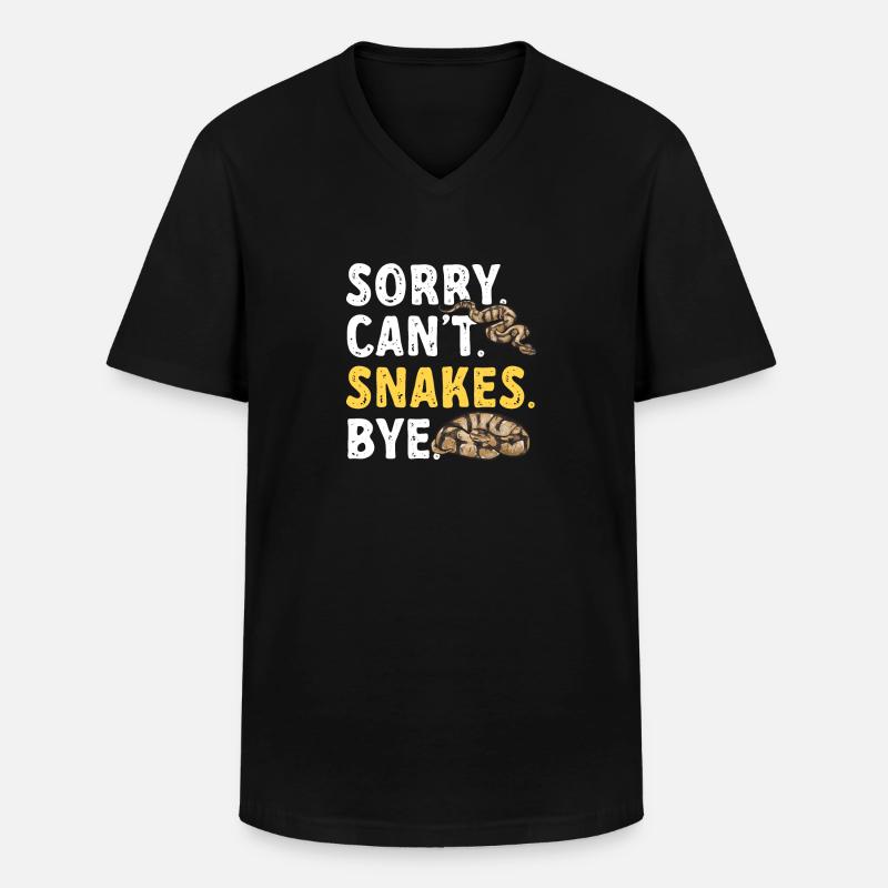 Ball Python Snake King Python - T-shirt col V Homme - noir