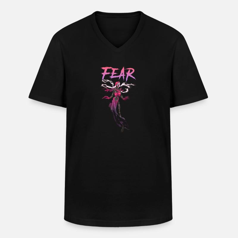Fee der Angst - Männer-T-Shirt mit V-Ausschnitt - Schwarz