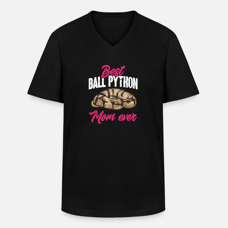 Ball Python Snake King Python - T-shirt col V Homme - noir