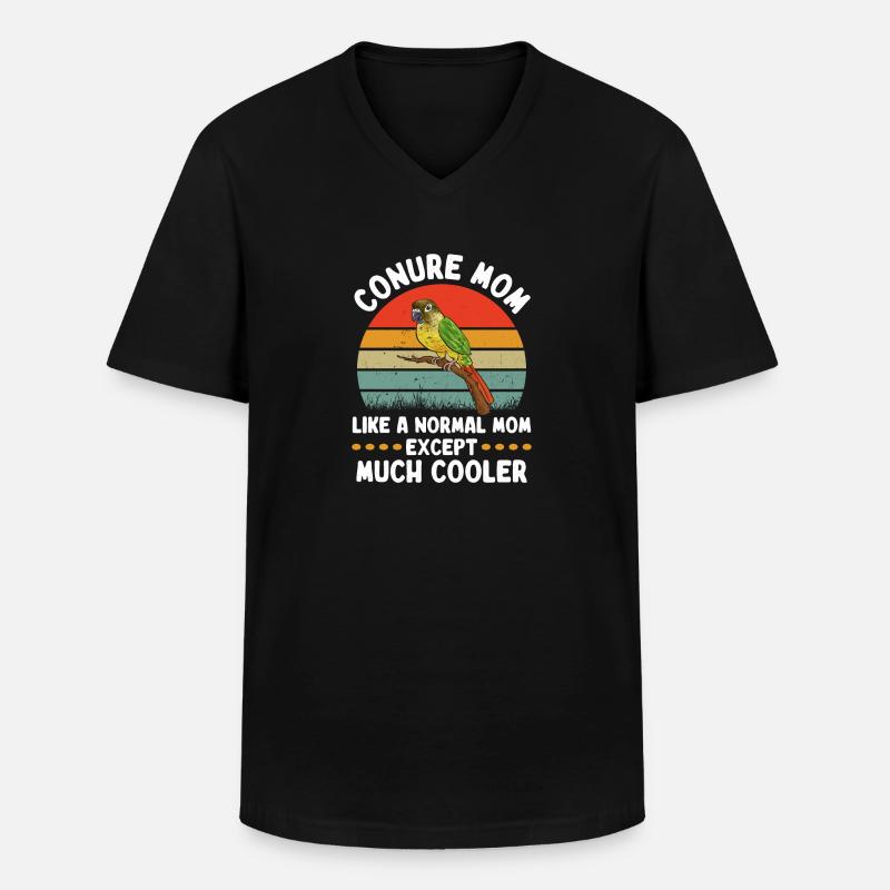 Molinasittich Papagei Vogel Sittich - Männer-T-Shirt mit V-Ausschnitt - Schwarz