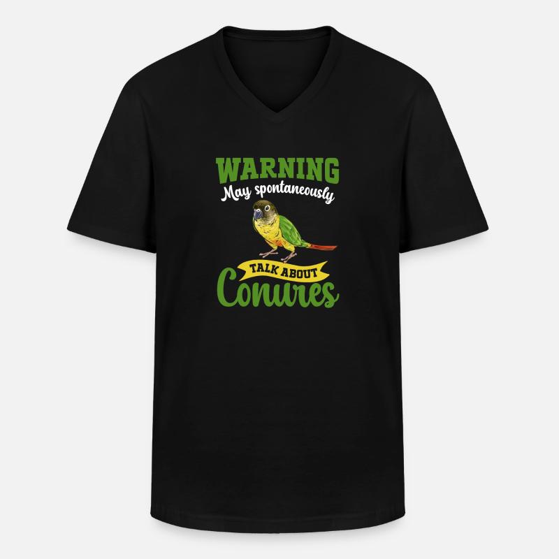 Molinasittich Papagei Vogel Sittich - Männer-T-Shirt mit V-Ausschnitt - Schwarz