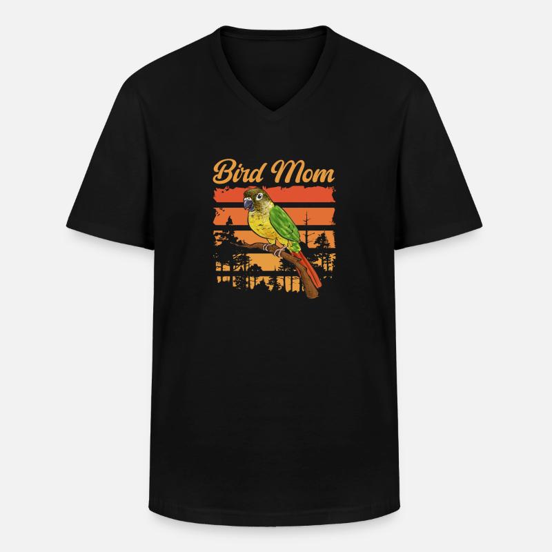 Molinasittich Papagei Vogel Sittich - Männer-T-Shirt mit V-Ausschnitt - Schwarz