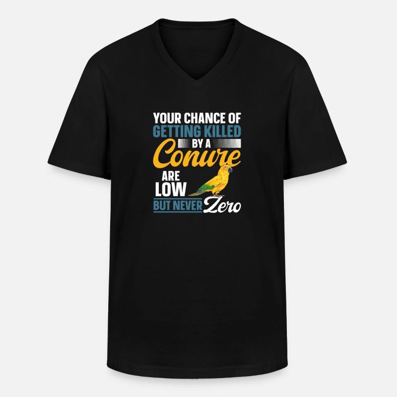 Sonnensittich Papagei Sittich Vogel - Männer-T-Shirt mit V-Ausschnitt - Schwarz