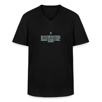 Mais je ne te permets pas de me vouvoyer. Replique - T-shirt col V Homme - noir - Devant - AI Model Male 178 dark (178cm)