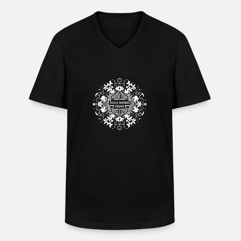 Puzzle Partners Squad 4 - Men's V-Neck T-Shirt - black
