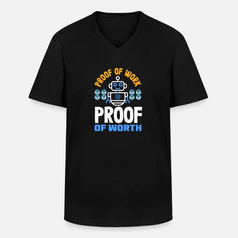 Cryptocurrency AI & Crypto Enthusiast Blockchain - Männer-T-Shirt mit V-Ausschnitt - Schwarz