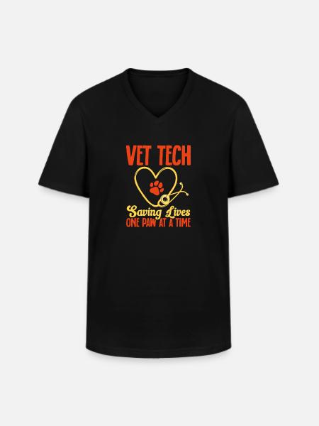 Vet Tech Veterinary Veterinary Technician - Men's V-Neck T-Shirt - black