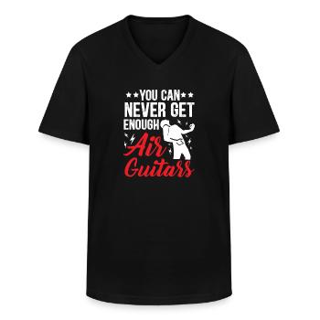 You can never have enough of air guitars Funnier - Men's V-Neck T-Shirt - black - Front - AI Model Male 178 dark (178cm)
