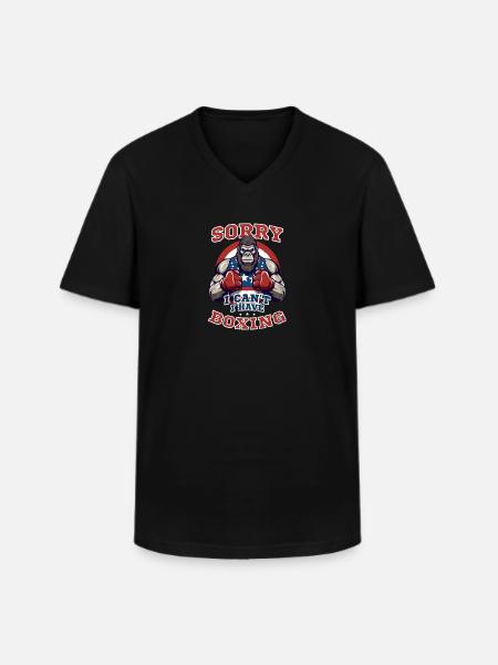 Boxing Sorry Have Boxing - Men's V-Neck T-Shirt - black