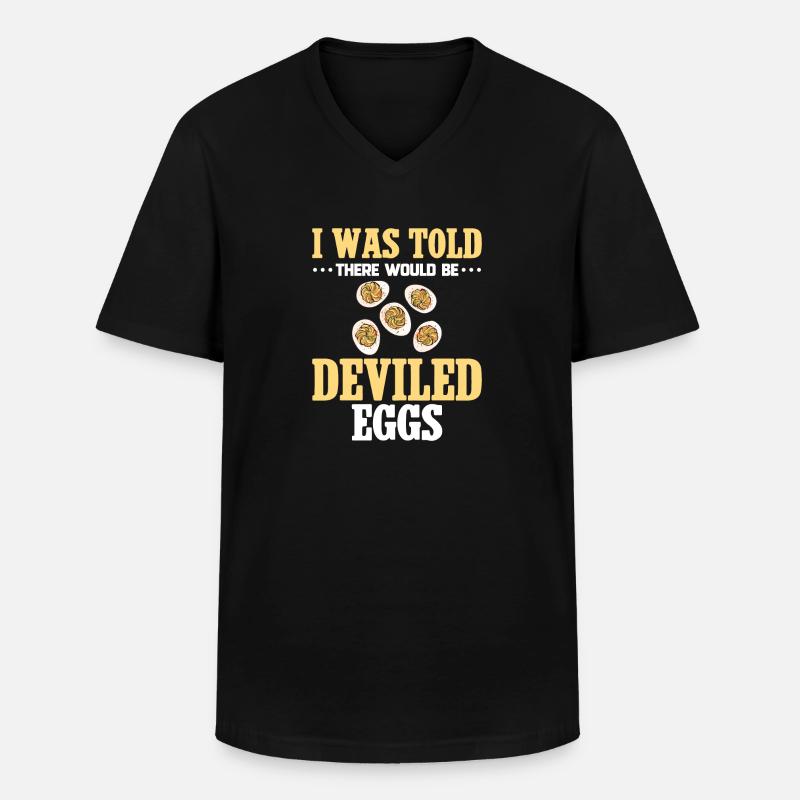 Stuffed Eggs Deviled Eggs - Men's V-Neck T-Shirt - black