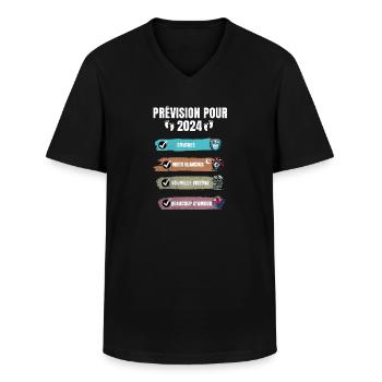 Man Soon To Be Dad Announcement, Daddy-to-be Gift - Men's V-Neck T-Shirt - black - Front - AI Model Male 178 dark (178cm)