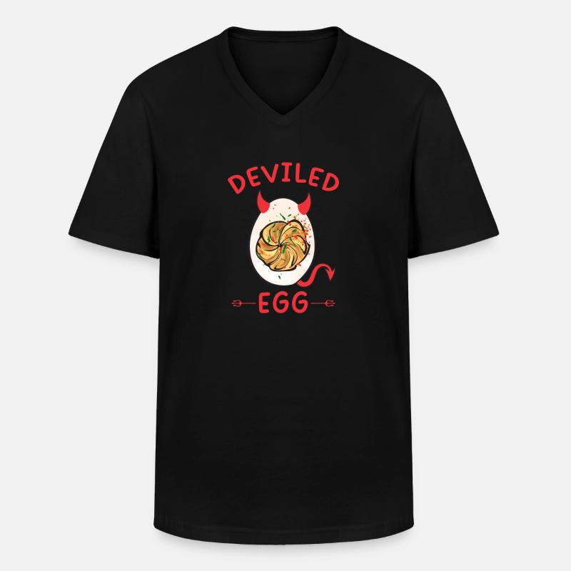 Stuffed Eggs Deviled Eggs - Men's V-Neck T-Shirt - black