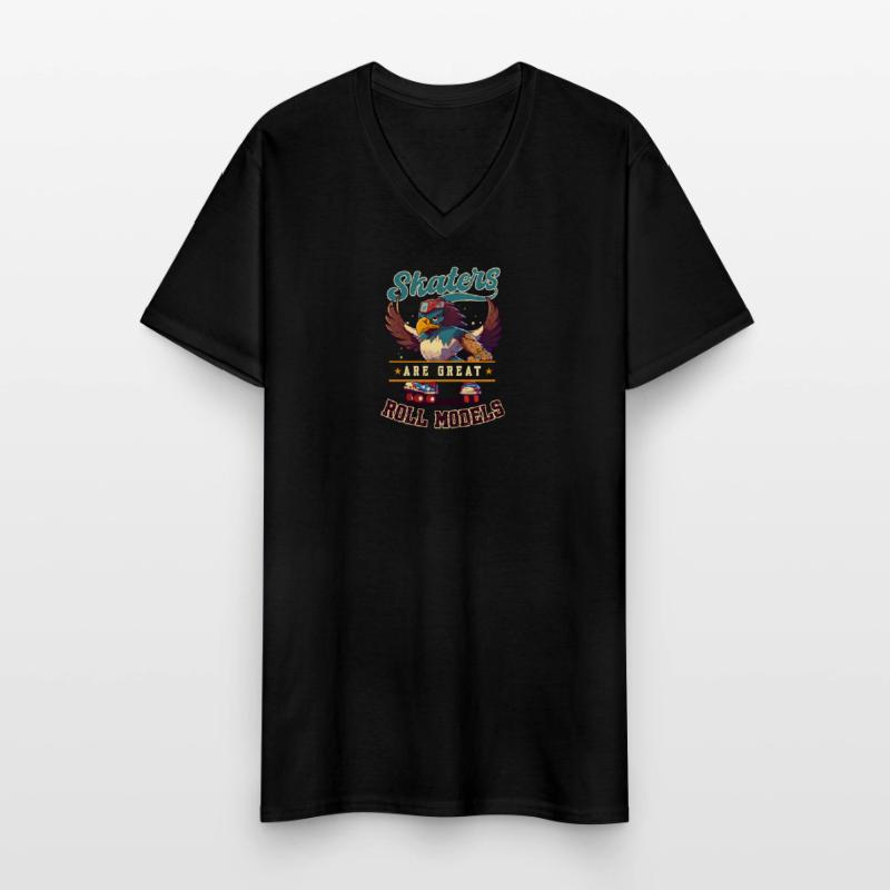 Roller Derby Skaters Great Roll Modell Eagle Männer-T-Shirt mit V-Ausschnitt