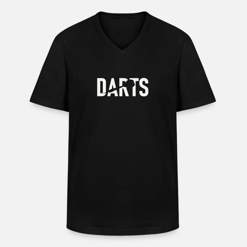 darts - Männer-T-Shirt mit V-Ausschnitt - Schwarz