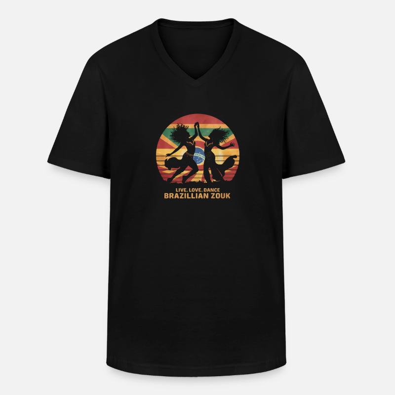 Zouk-Tanz-Geschenk - Männer-T-Shirt mit V-Ausschnitt - Schwarz