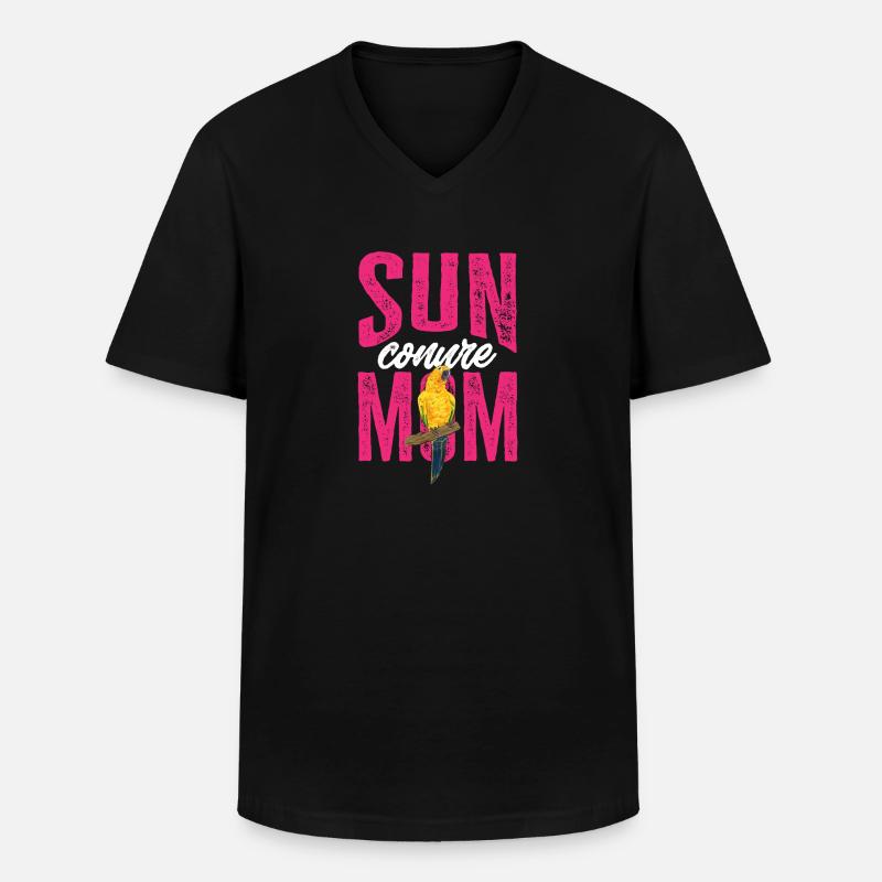 Sonnensittich Papagei Sittich Vogel - Männer-T-Shirt mit V-Ausschnitt - Schwarz