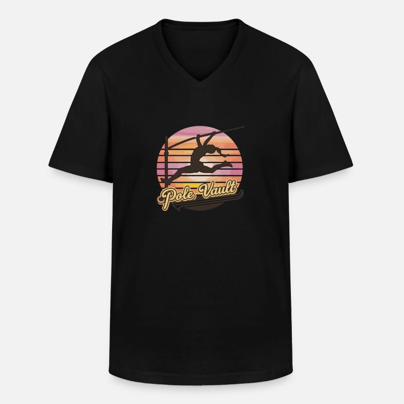Stabhochspringer-Geschenk - Männer-T-Shirt mit V-Ausschnitt - Schwarz