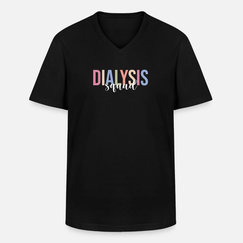 Dialyse-Techniker Dialyse-Techniker - Männer-T-Shirt mit V-Ausschnitt - Schwarz