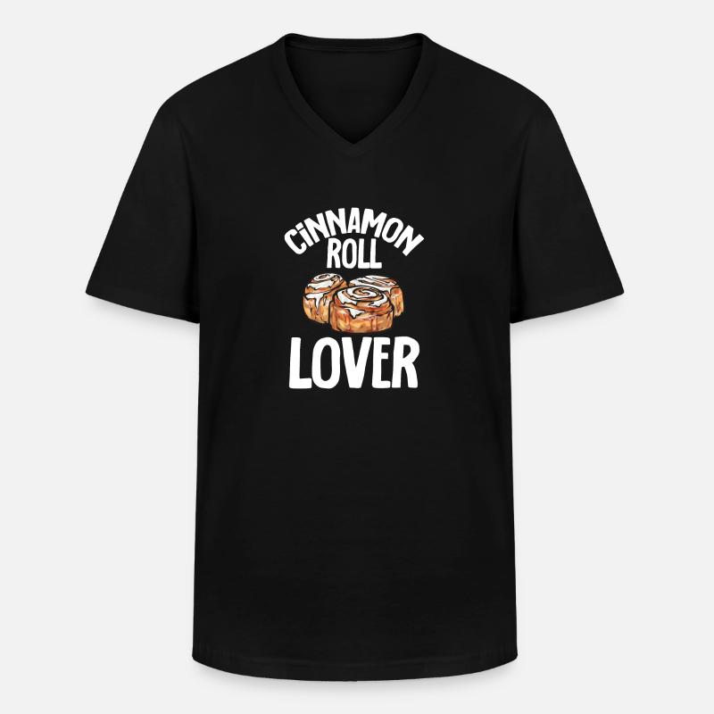 Zimtschnecke - Männer-T-Shirt mit V-Ausschnitt - Schwarz