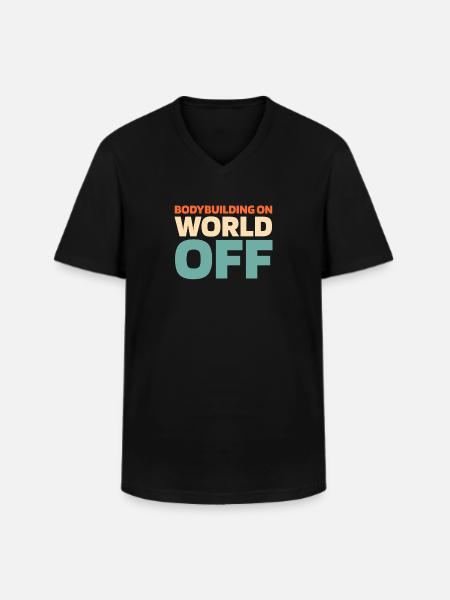 Musculation bodybuilders - T-shirt col V Homme - noir