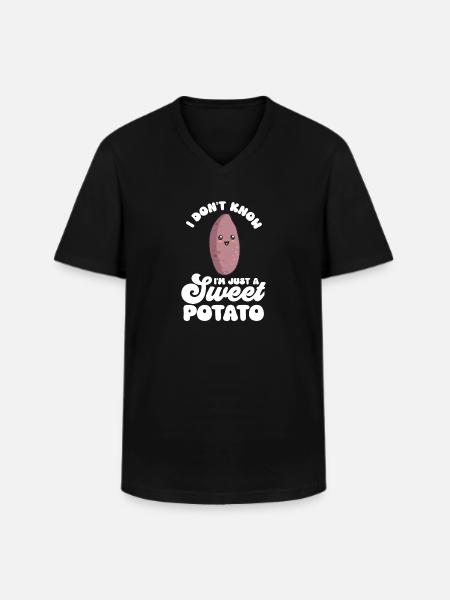Sweet Potato Root Vegetables - Men's V-Neck T-Shirt - black