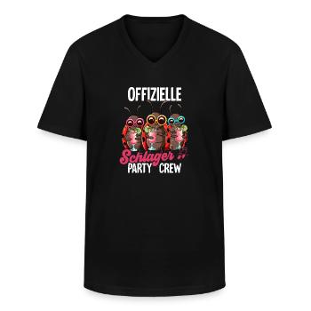 Schlager - Männer-T-Shirt mit V-Ausschnitt - Schwarz - Vorne - AI Model Male 178 dark (178cm)