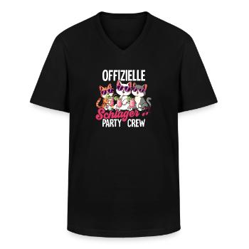 Schlager - Männer-T-Shirt mit V-Ausschnitt - Schwarz - Vorne - AI Model Male 178 dark (178cm)
