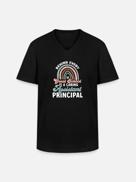 Deputy Principal - Men's V-Neck T-Shirt - black