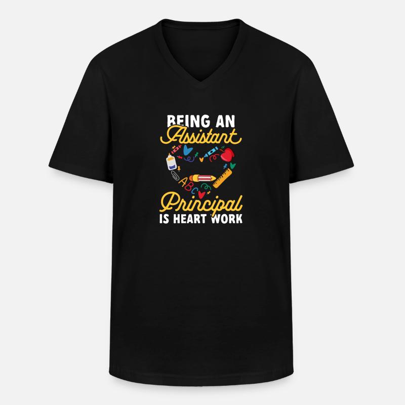 Stellvertretender Schulleiter - Männer-T-Shirt mit V-Ausschnitt - Schwarz