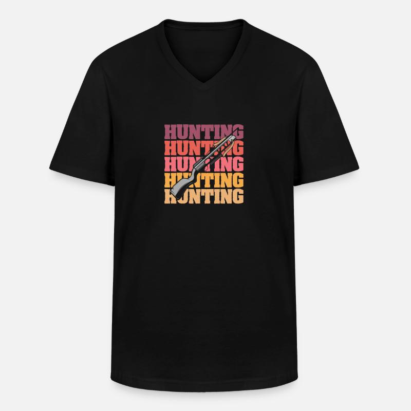Bogenjagd Bogenjäger - Männer-T-Shirt mit V-Ausschnitt - Schwarz