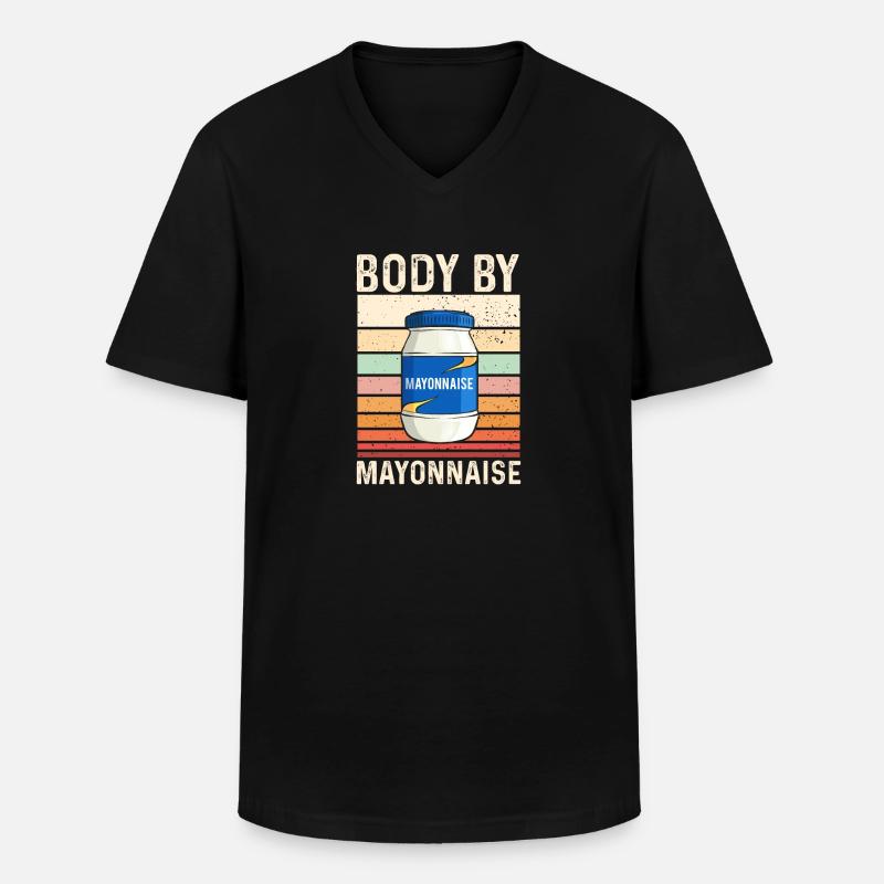 Mayonnaise - Männer-T-Shirt mit V-Ausschnitt - Schwarz