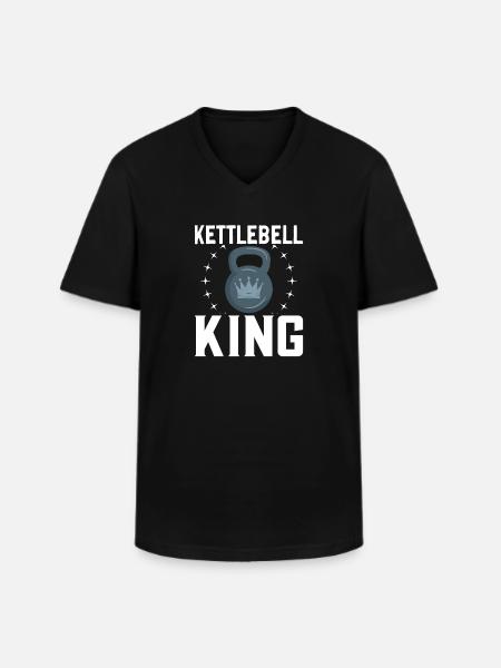 Kettlebell Workout Fitness Training - Men's V-Neck T-Shirt - black