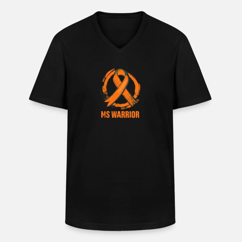 MS Awareness Ms Warrior - Men's V-Neck T-Shirt - black