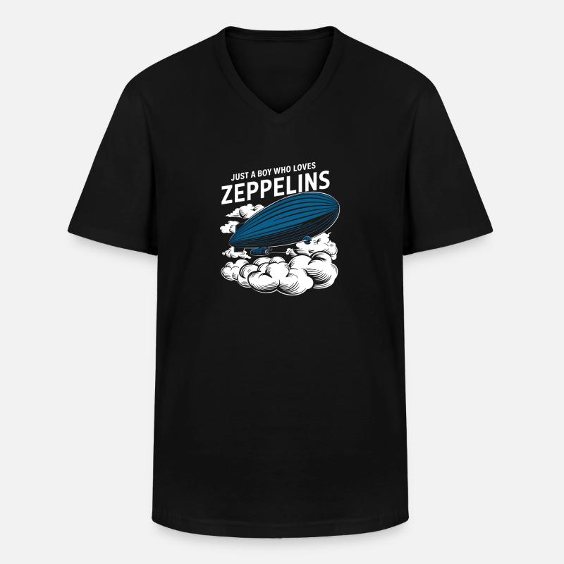 Luftschiff Zeppelin Geschenk - Männer-T-Shirt mit V-Ausschnitt - Schwarz