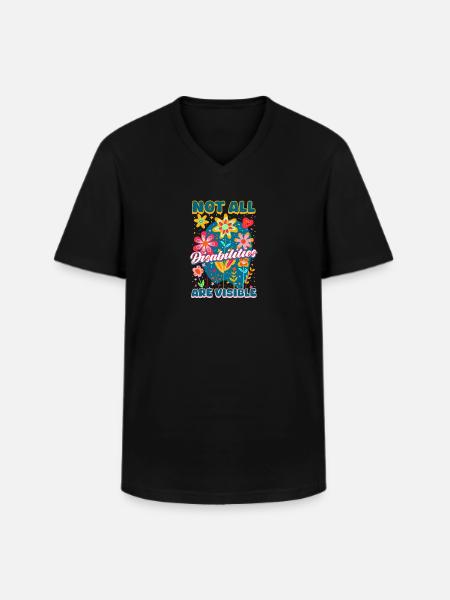 Invisible Disability Not All Are Visible - Men's V-Neck T-Shirt - black